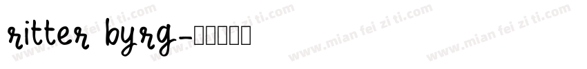ritter byrg字体转换